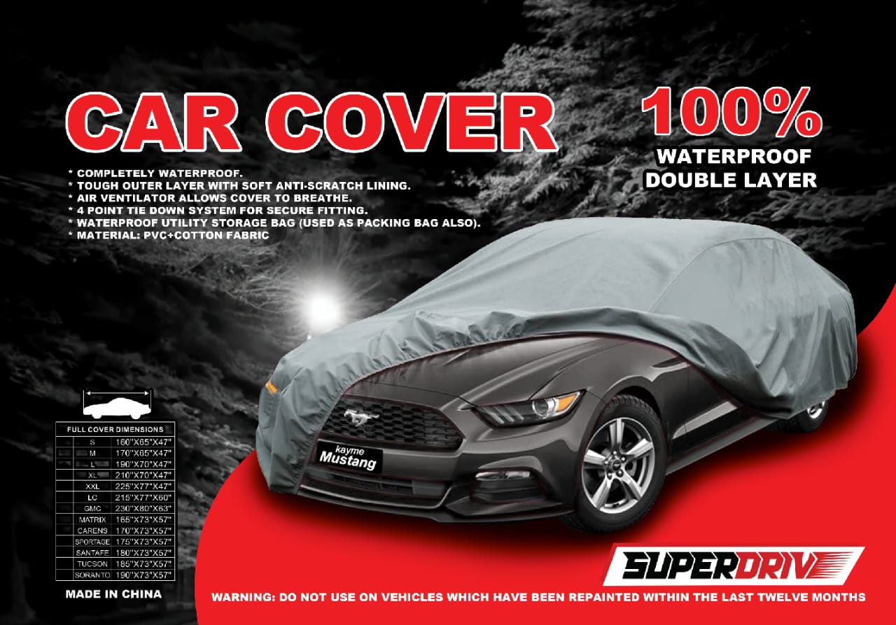 Superdrive Premium Car Cover + FREE Car Windshield Foldable Umbrella Sun Shade
