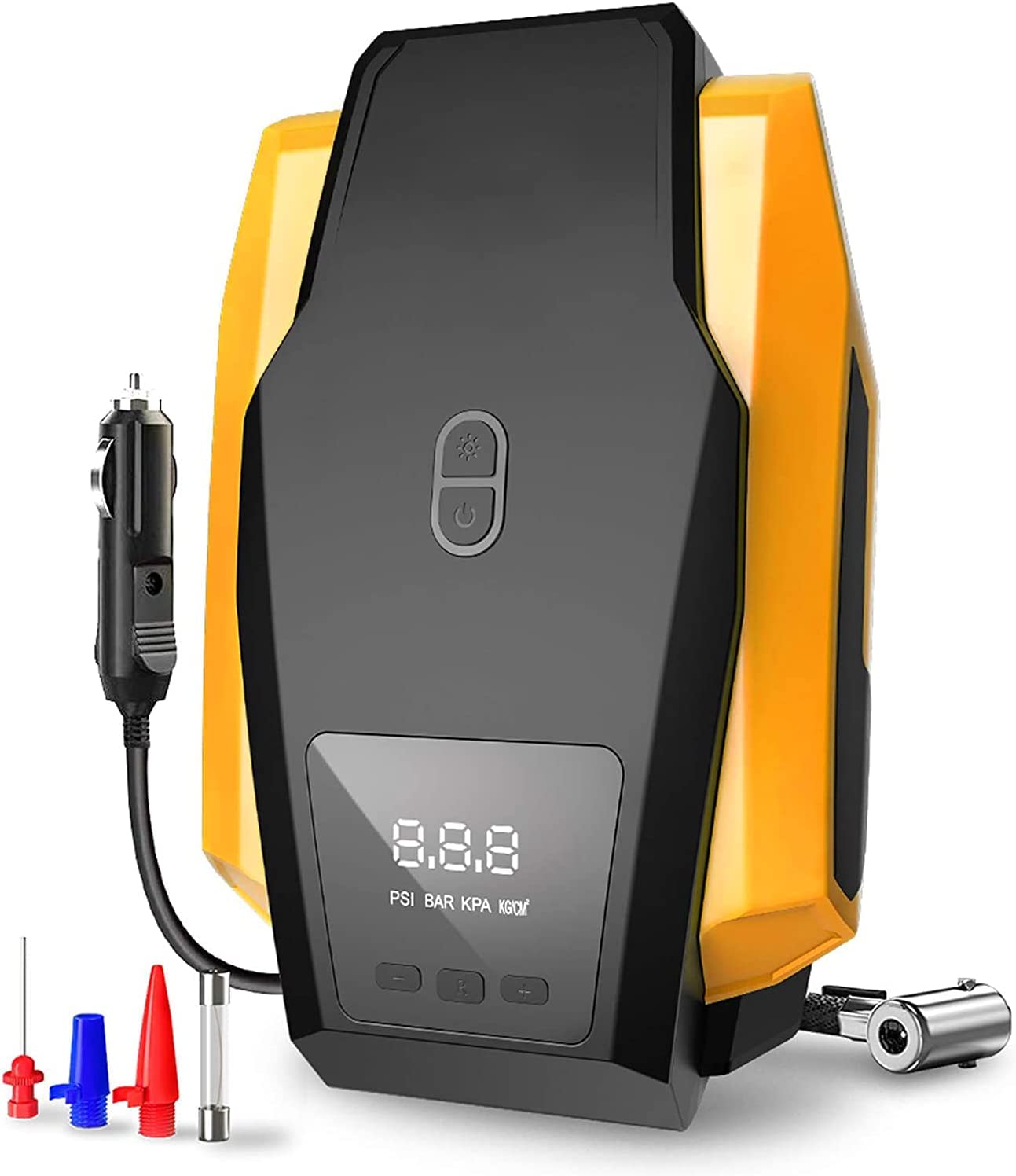 Portable Air Compressor for Car Tires 12V, with LED Digital Display,1 Cylinder