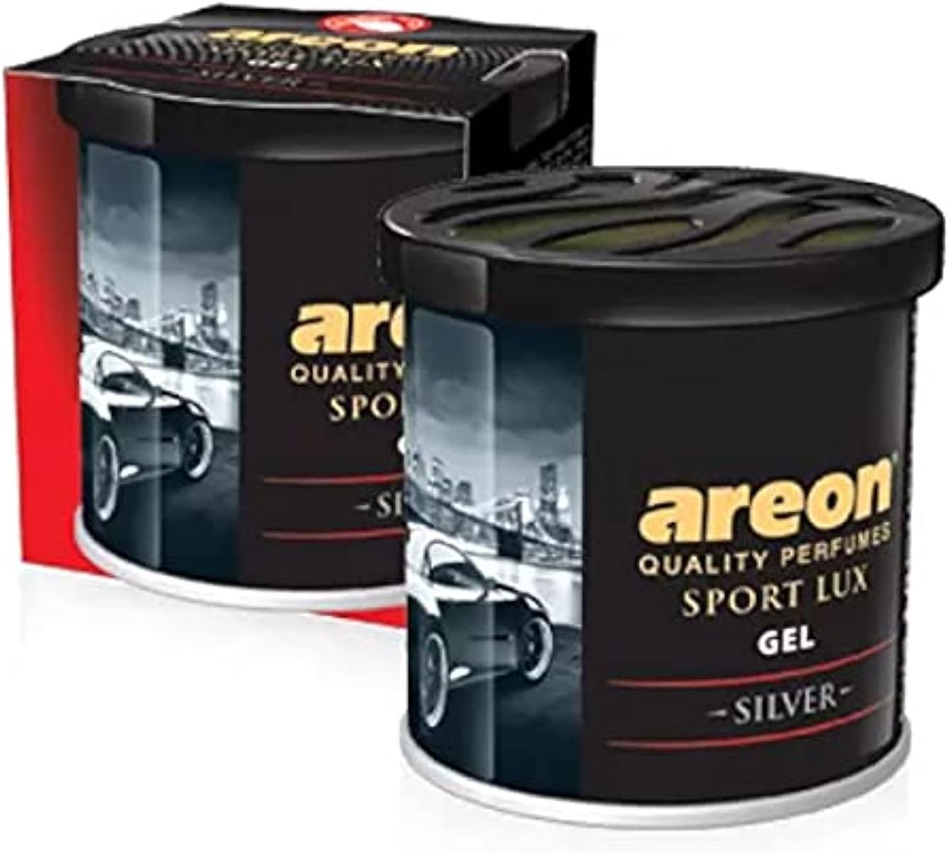 Areon Gel Can Car air freshener Scent -Sport Lux Silver