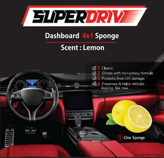 Superdrive Sponge 4 In 1  Dashboard & Leather polish