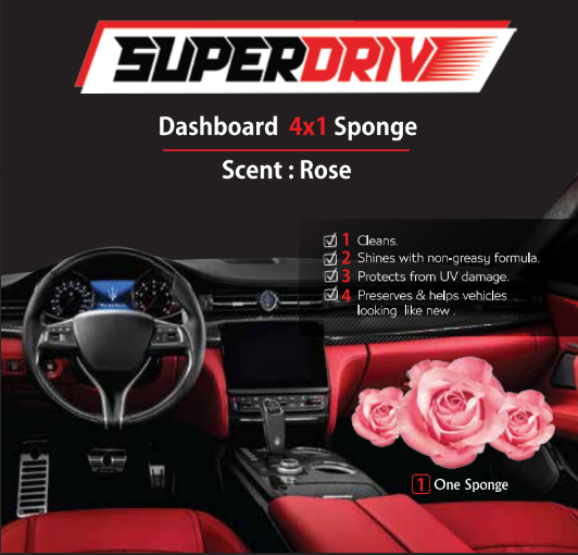 Superdrive Sponge 4 In 1  Dashboard & Leather polish