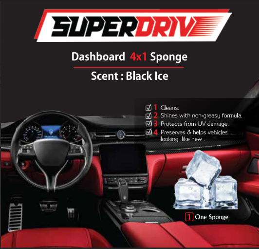 Superdrive Sponge 4 In 1  Dashboard & Leather polish