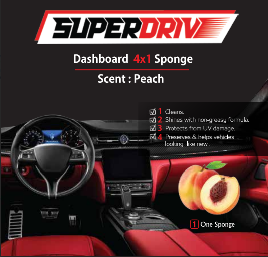 Superdrive Sponge 4 In 1  Dashboard & Leather polish