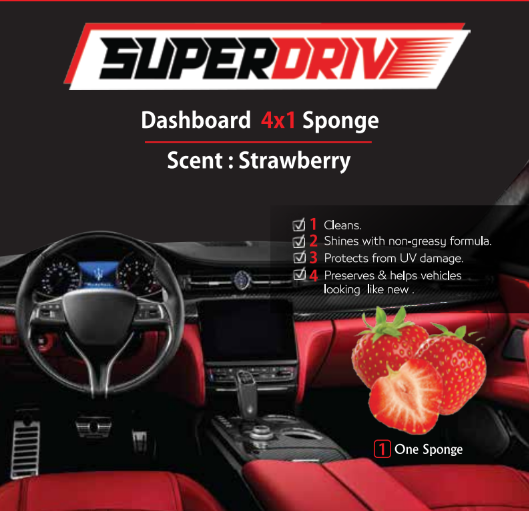 Superdrive Sponge 4 In 1  Dashboard & Leather polish