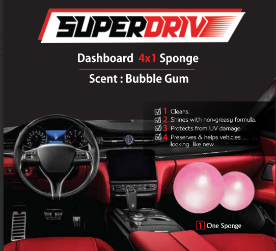 Superdrive Sponge 4 In 1  Dashboard & Leather polish