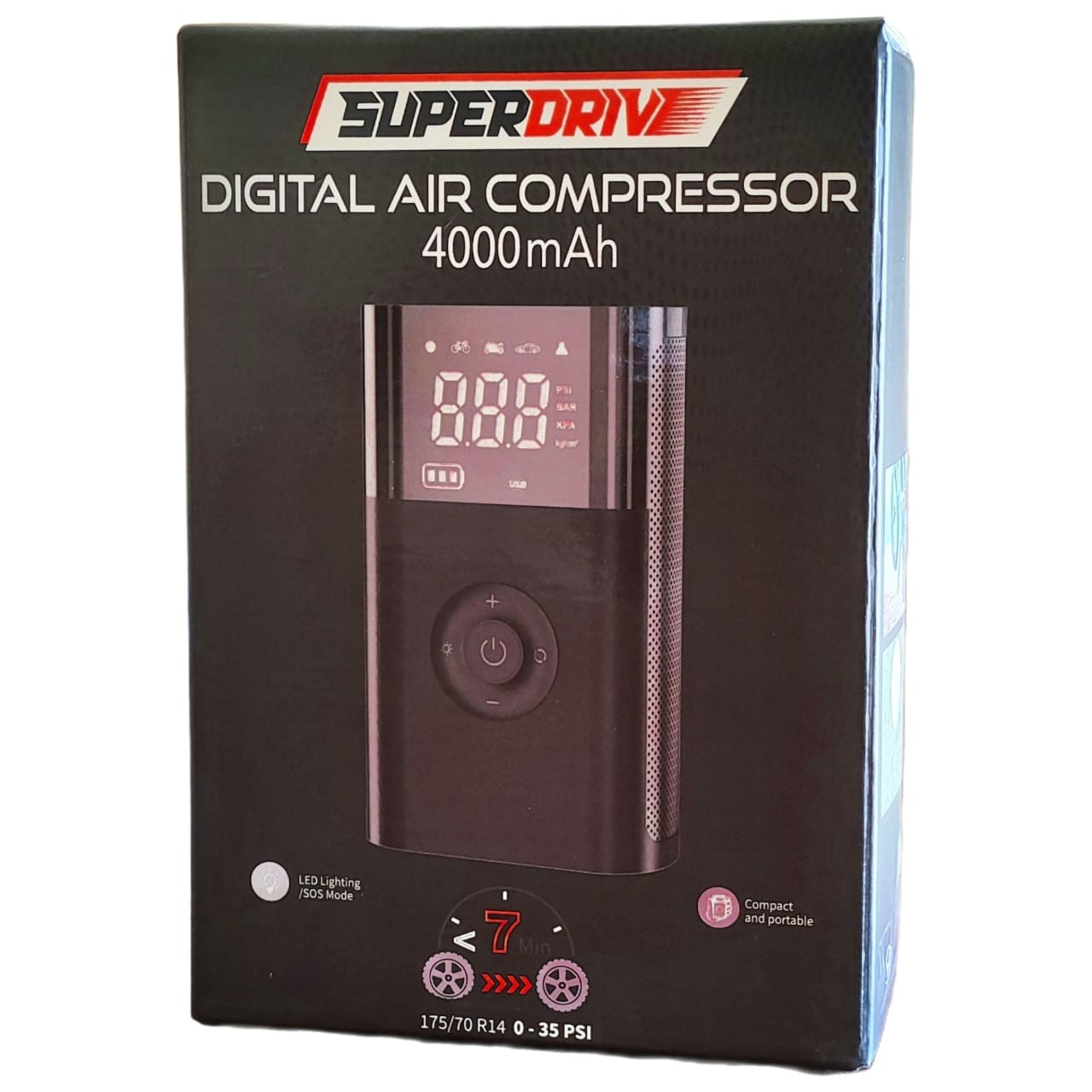 Superdrive Digital Air Compressor 4000mAh