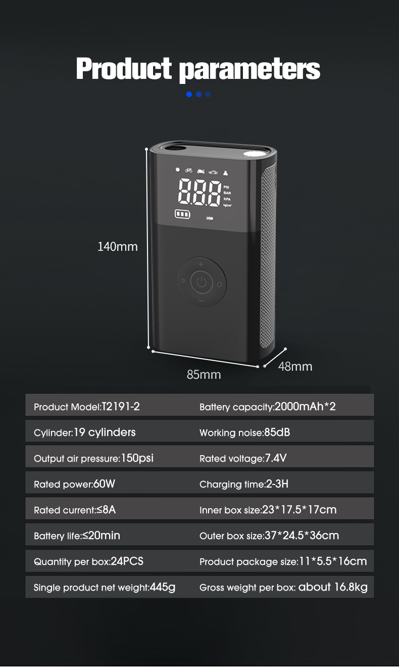 Superdrive Digital Air Compressor 4000mAh