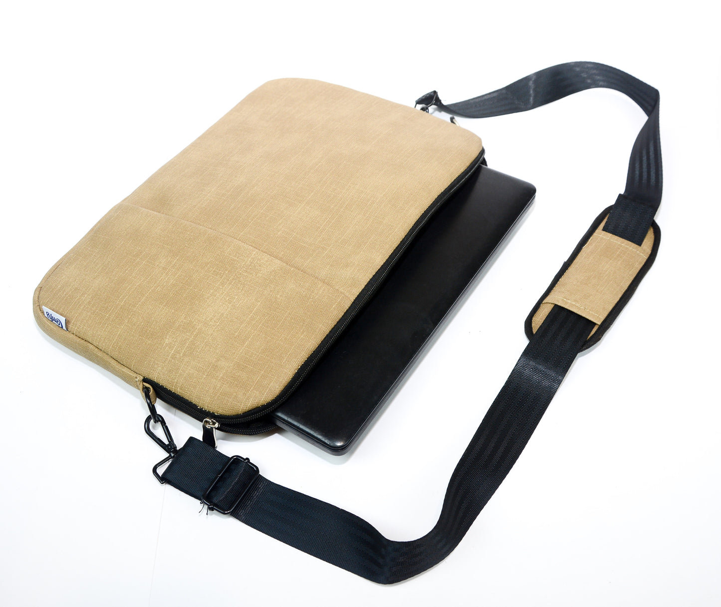 Comfy Leather Laptop Sleeve - Café