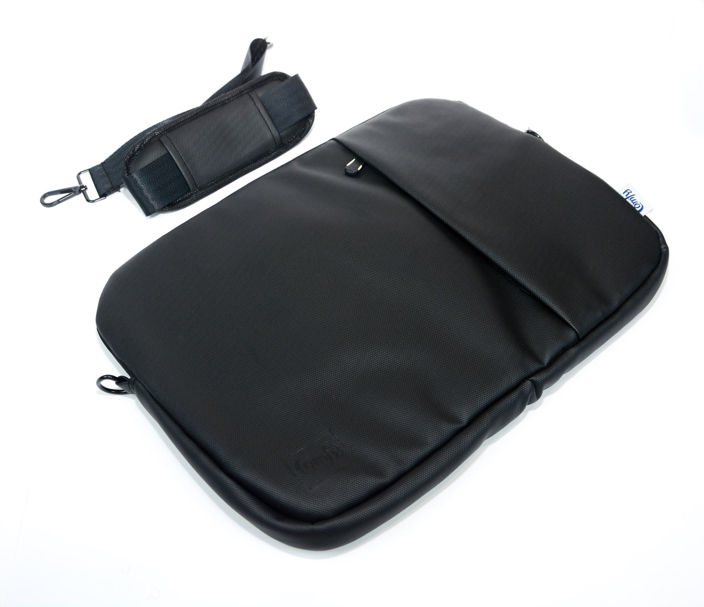 Comfy Leather Laptop Sleeve - Black