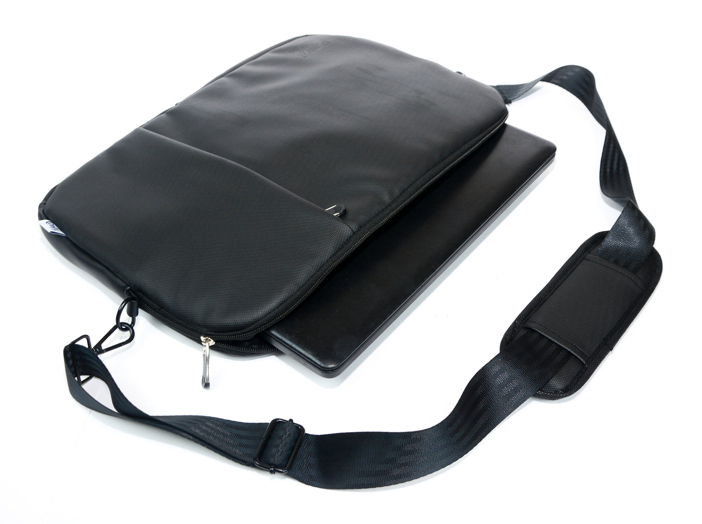 Comfy Leather Laptop Sleeve - Black