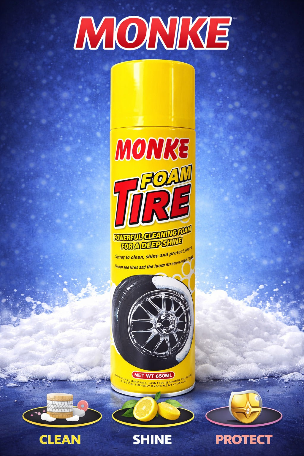 Monke Powerfull Cleaning-Foam Tire -650ML