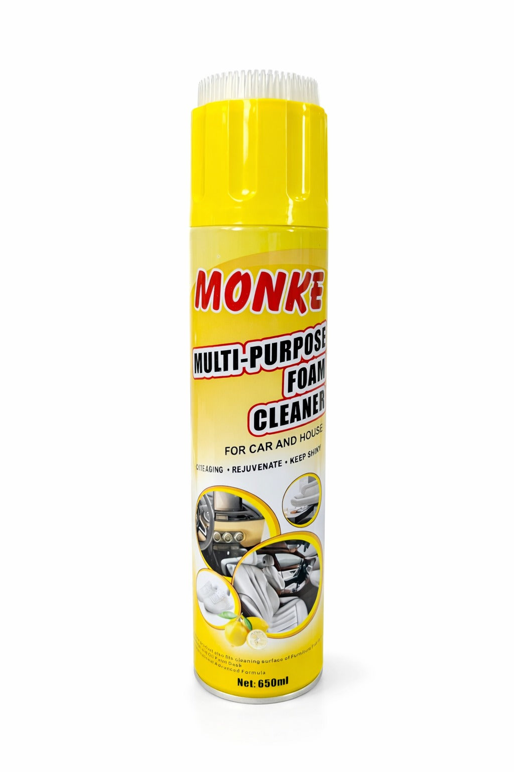 Monke Multi-Purpose Foam Cleaner Lemon Scent - 650 ML