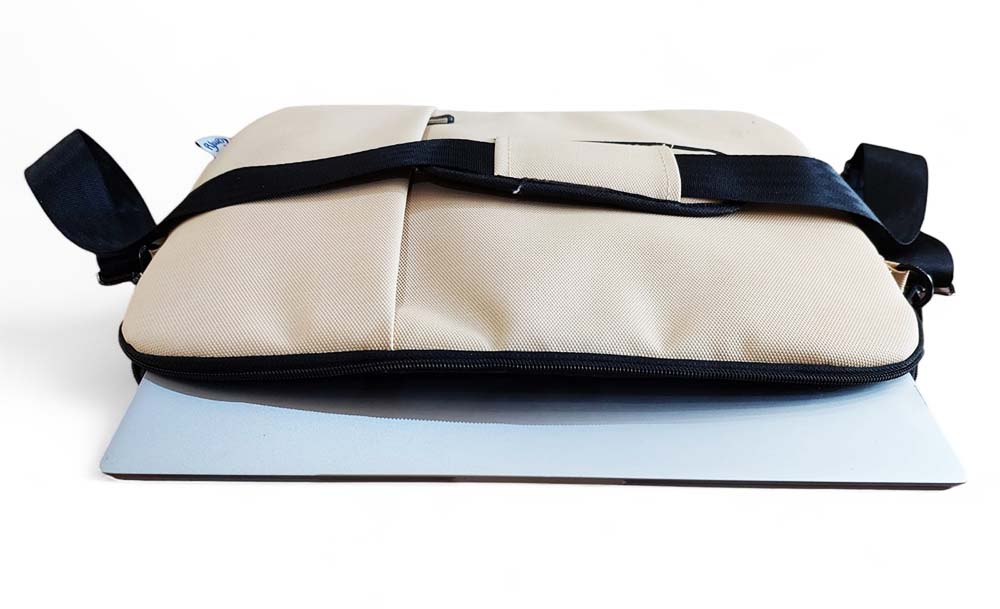 Comfy Leather Laptop Sleeve -- Beige