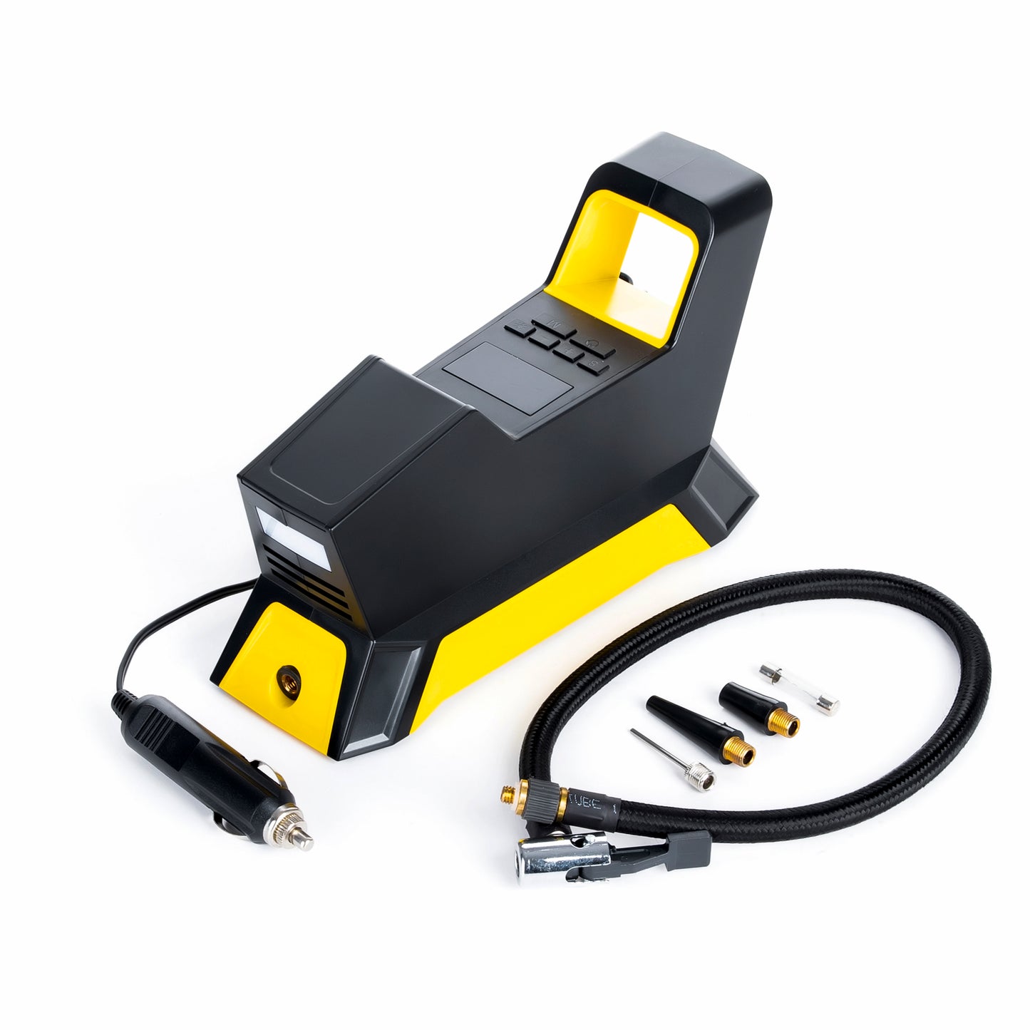 Automatic Portable Air Compressor for car tires 12 V, Digital Display, LED Light, 1 Cylinder